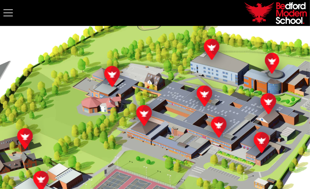 Bedford Modern campus map